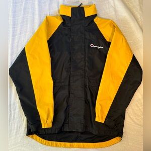 VINTAGE ‘90-2000s Champion Track Shell Jacket Yellow/Black MEN’S MEDIUM